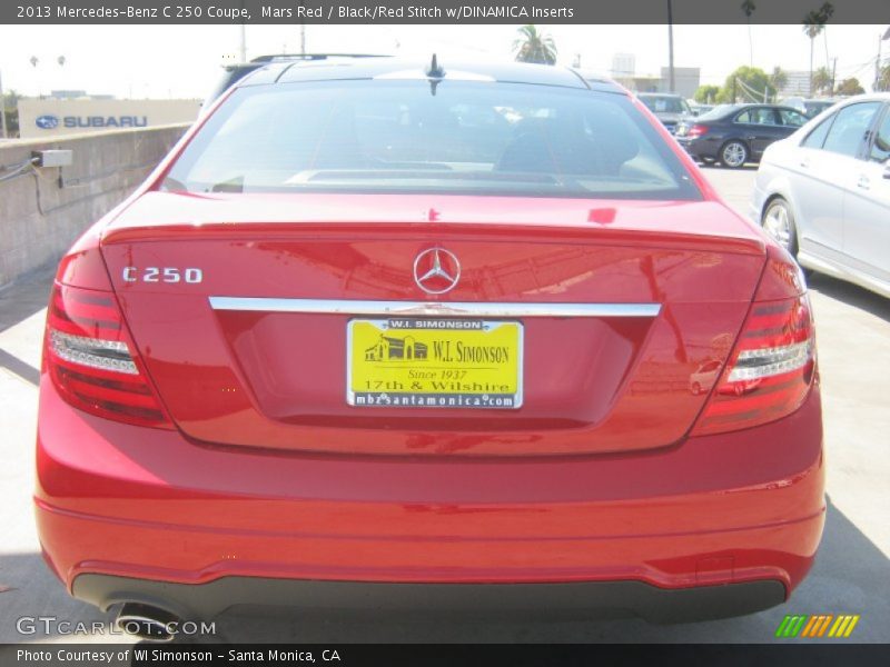 Mars Red / Black/Red Stitch w/DINAMICA Inserts 2013 Mercedes-Benz C 250 Coupe