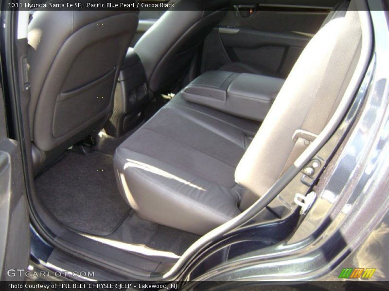 Pacific Blue Pearl / Cocoa Black 2011 Hyundai Santa Fe SE