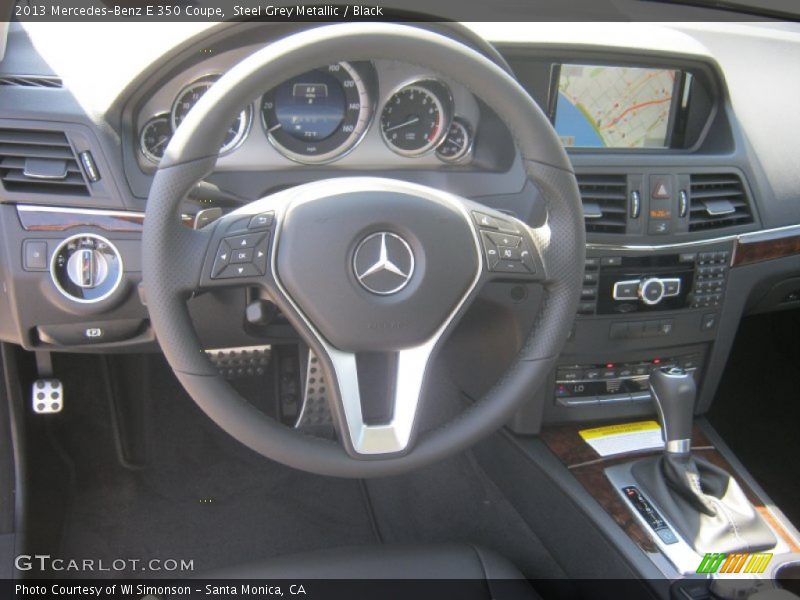 Steel Grey Metallic / Black 2013 Mercedes-Benz E 350 Coupe