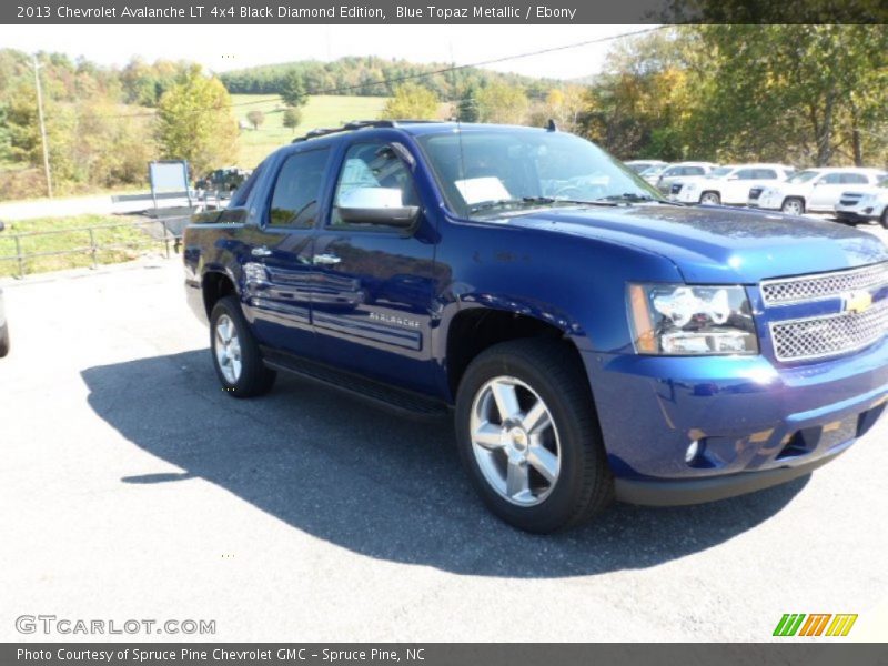 Blue Topaz Metallic / Ebony 2013 Chevrolet Avalanche LT 4x4 Black Diamond Edition
