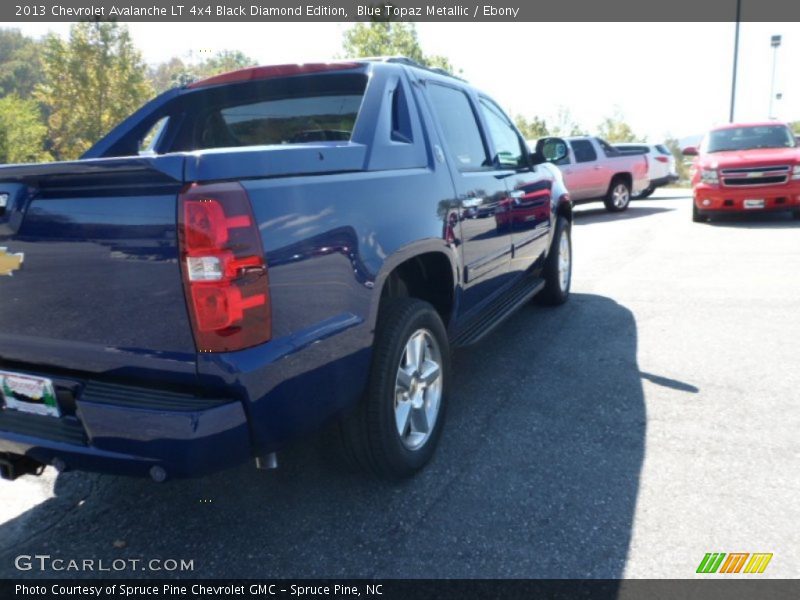 Blue Topaz Metallic / Ebony 2013 Chevrolet Avalanche LT 4x4 Black Diamond Edition