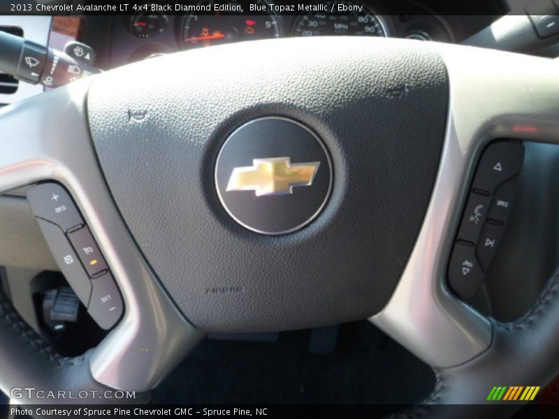 Blue Topaz Metallic / Ebony 2013 Chevrolet Avalanche LT 4x4 Black Diamond Edition