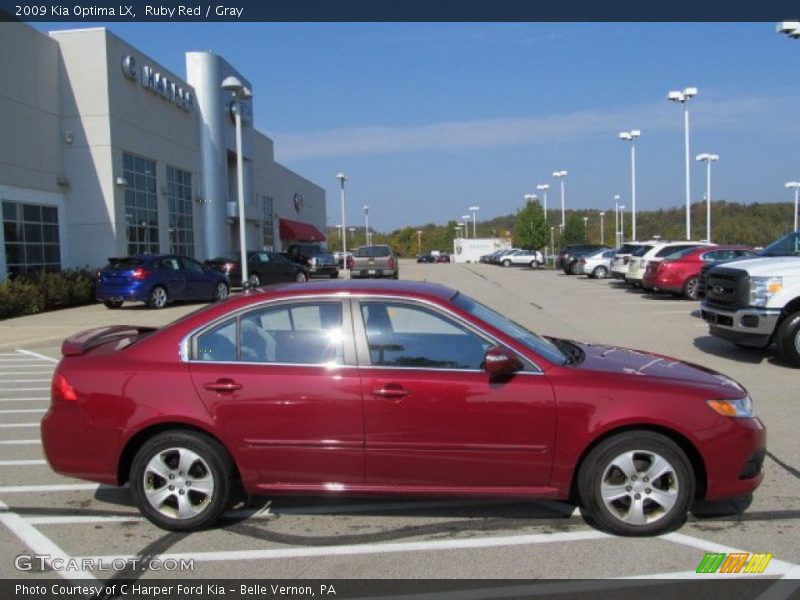 Ruby Red / Gray 2009 Kia Optima LX