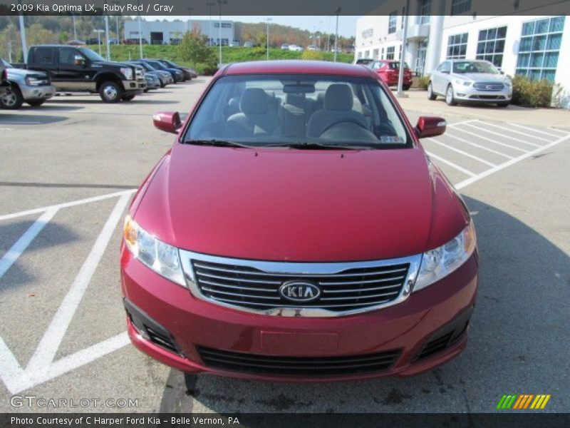 Ruby Red / Gray 2009 Kia Optima LX
