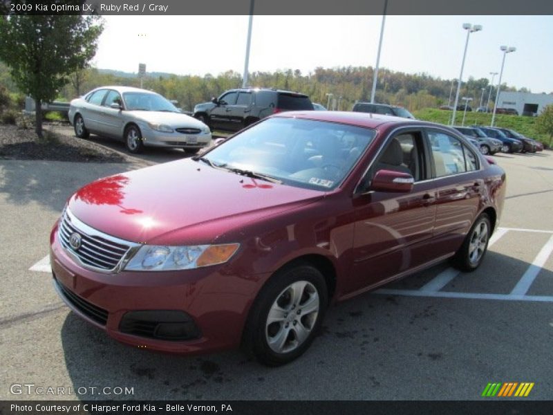 Ruby Red / Gray 2009 Kia Optima LX