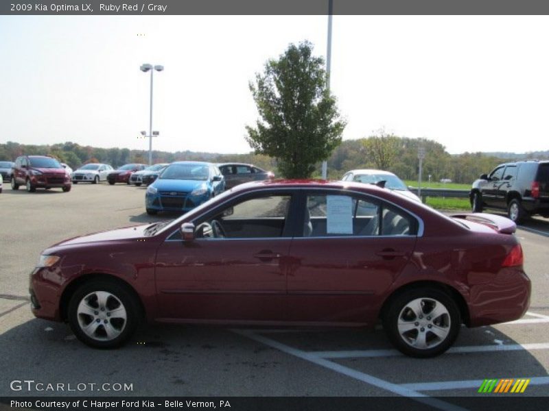 Ruby Red / Gray 2009 Kia Optima LX