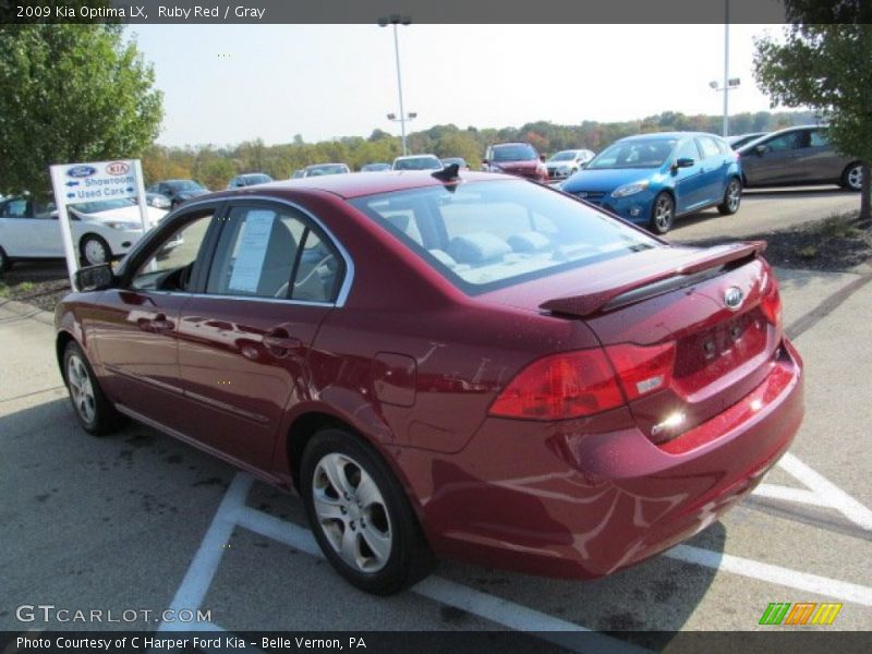 Ruby Red / Gray 2009 Kia Optima LX
