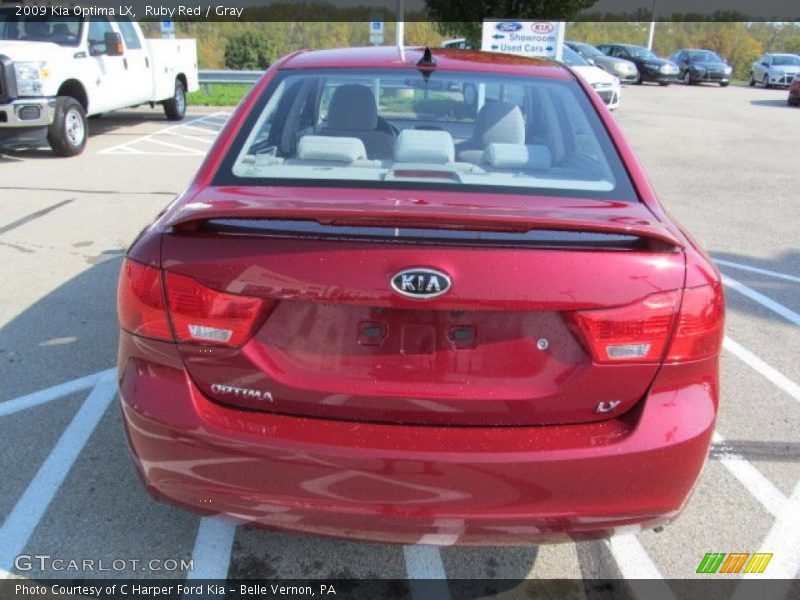 Ruby Red / Gray 2009 Kia Optima LX