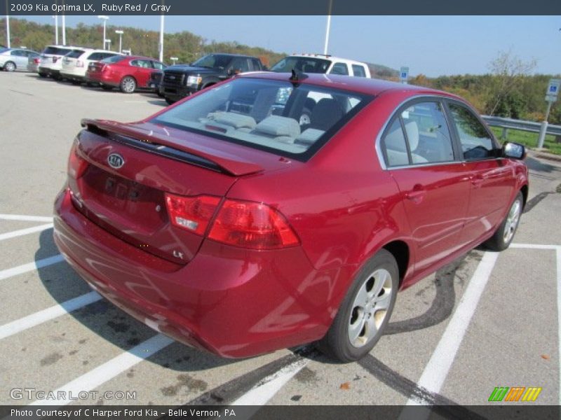 Ruby Red / Gray 2009 Kia Optima LX