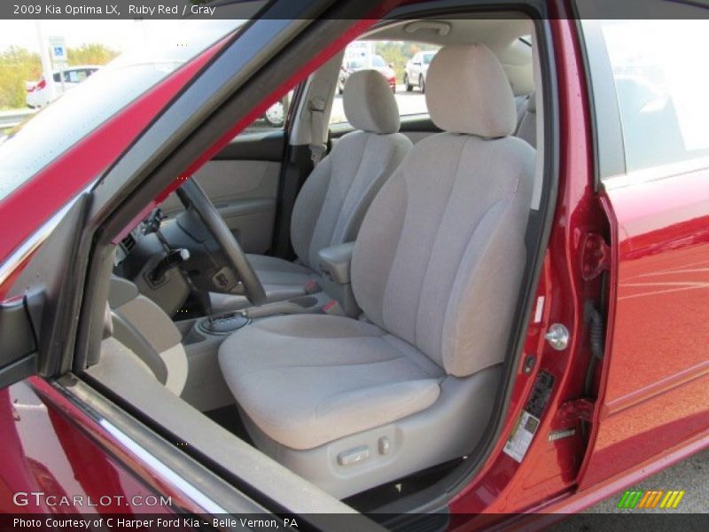 Ruby Red / Gray 2009 Kia Optima LX