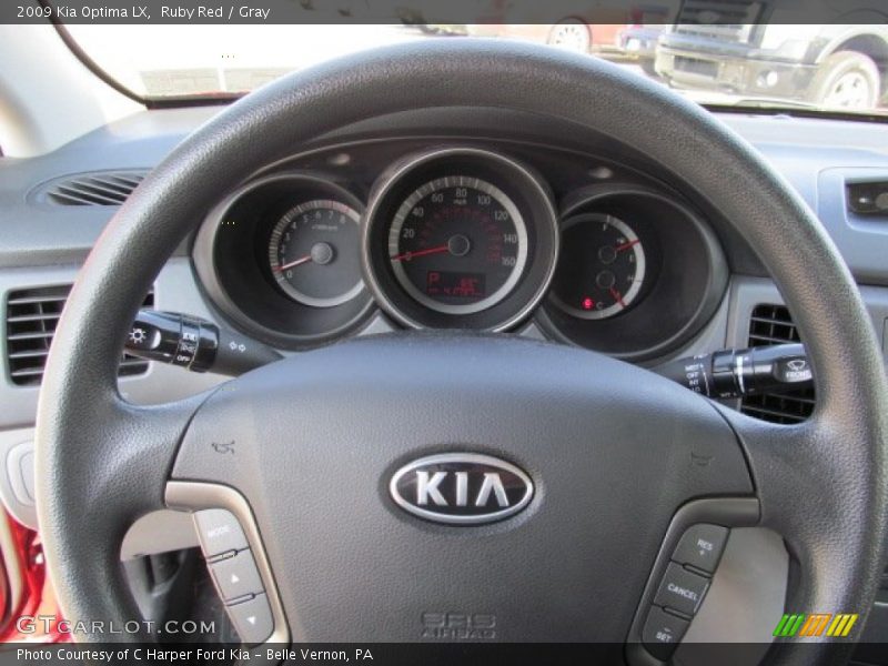 Ruby Red / Gray 2009 Kia Optima LX