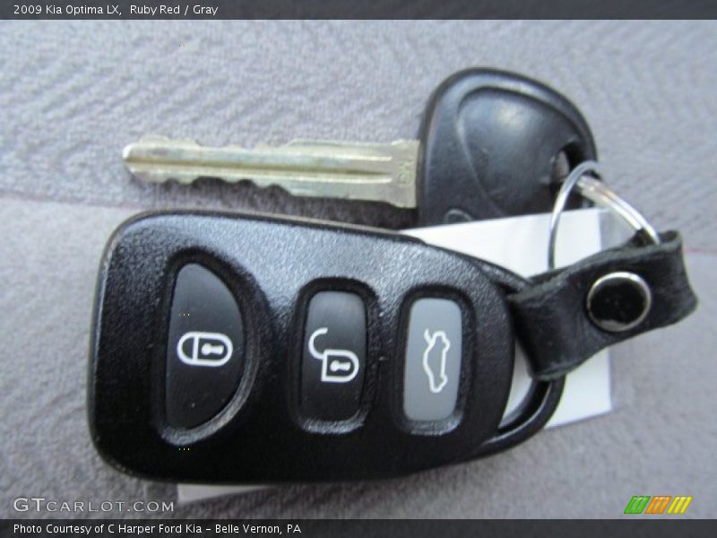 Ruby Red / Gray 2009 Kia Optima LX
