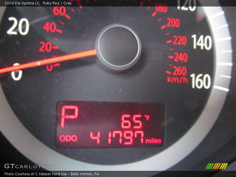 Ruby Red / Gray 2009 Kia Optima LX