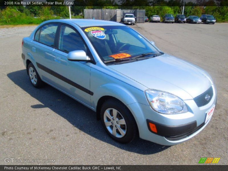 Polar Blue / Gray 2008 Kia Rio LX Sedan