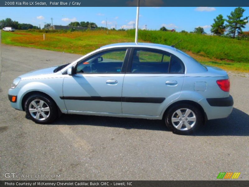 Polar Blue / Gray 2008 Kia Rio LX Sedan