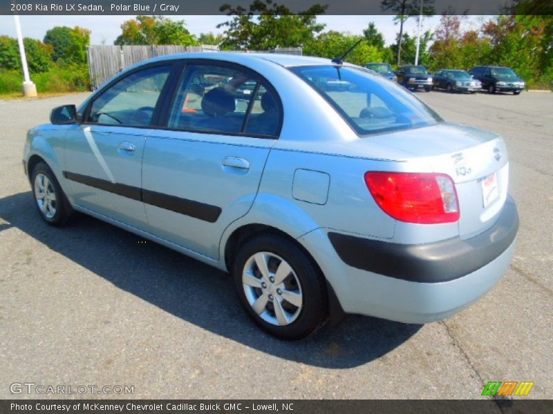 Polar Blue / Gray 2008 Kia Rio LX Sedan