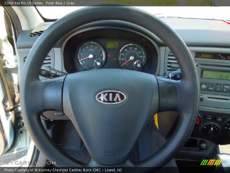 Polar Blue / Gray 2008 Kia Rio LX Sedan