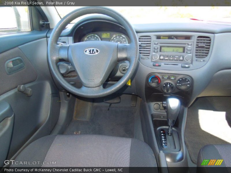 Polar Blue / Gray 2008 Kia Rio LX Sedan