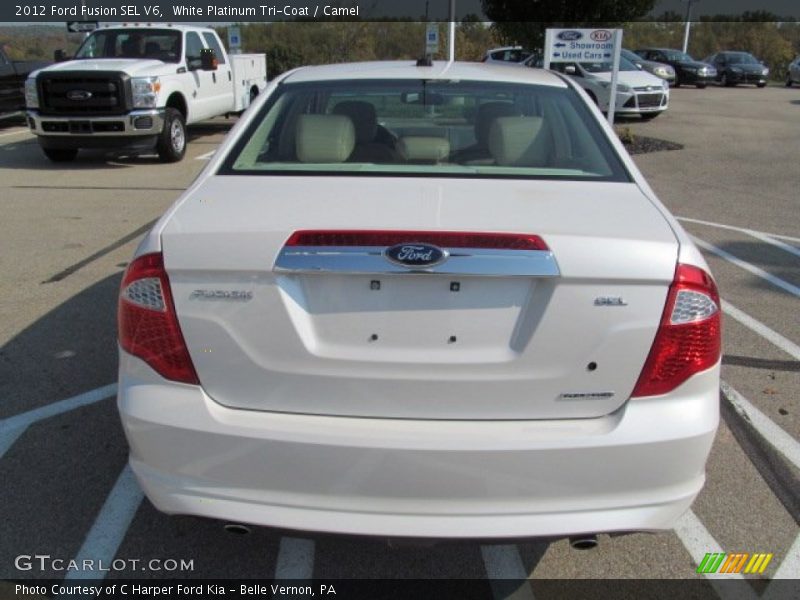White Platinum Tri-Coat / Camel 2012 Ford Fusion SEL V6