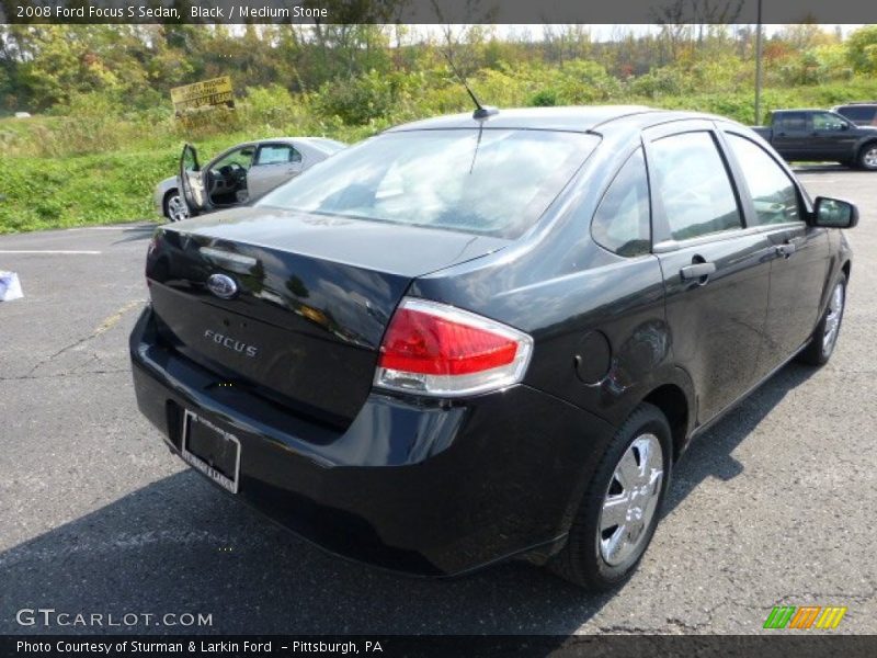 Black / Medium Stone 2008 Ford Focus S Sedan