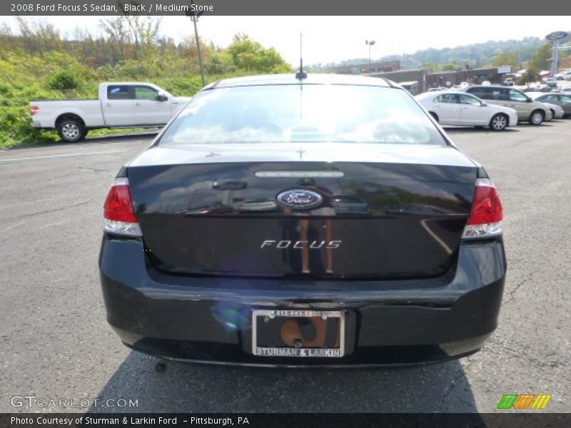 Black / Medium Stone 2008 Ford Focus S Sedan