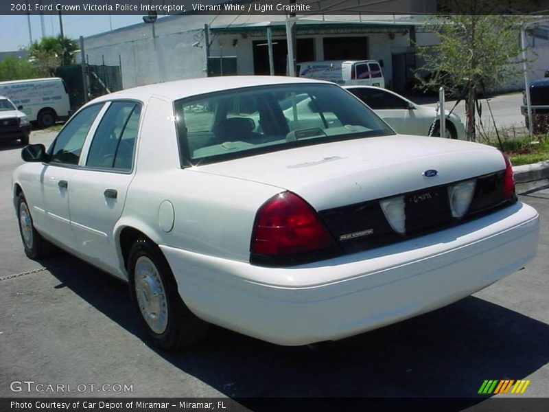 Vibrant White / Light Graphite 2001 Ford Crown Victoria Police Interceptor
