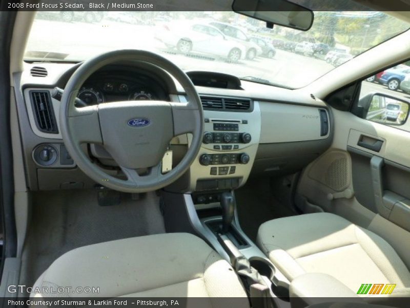 Black / Medium Stone 2008 Ford Focus S Sedan