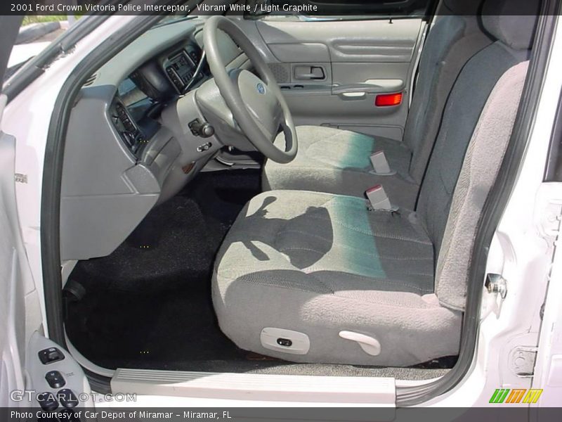 Vibrant White / Light Graphite 2001 Ford Crown Victoria Police Interceptor