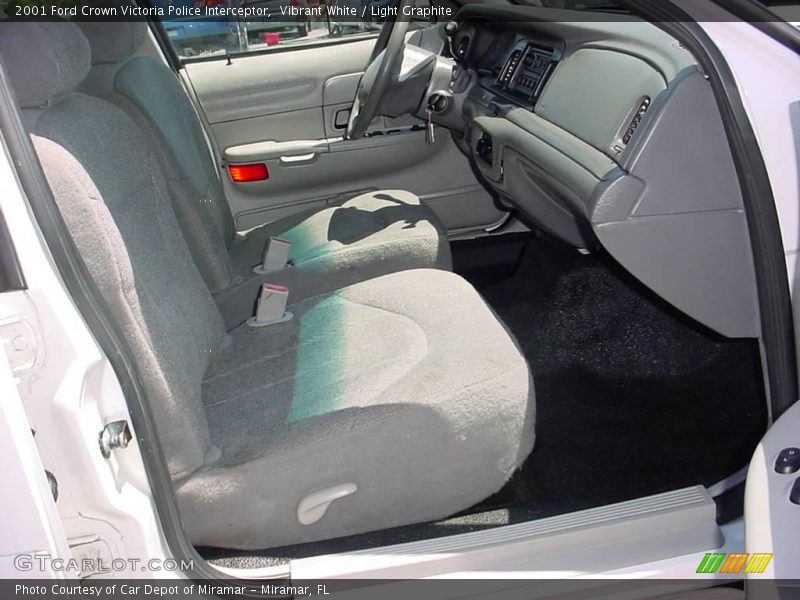 Vibrant White / Light Graphite 2001 Ford Crown Victoria Police Interceptor