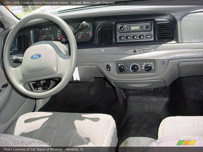 Vibrant White / Light Graphite 2001 Ford Crown Victoria Police Interceptor
