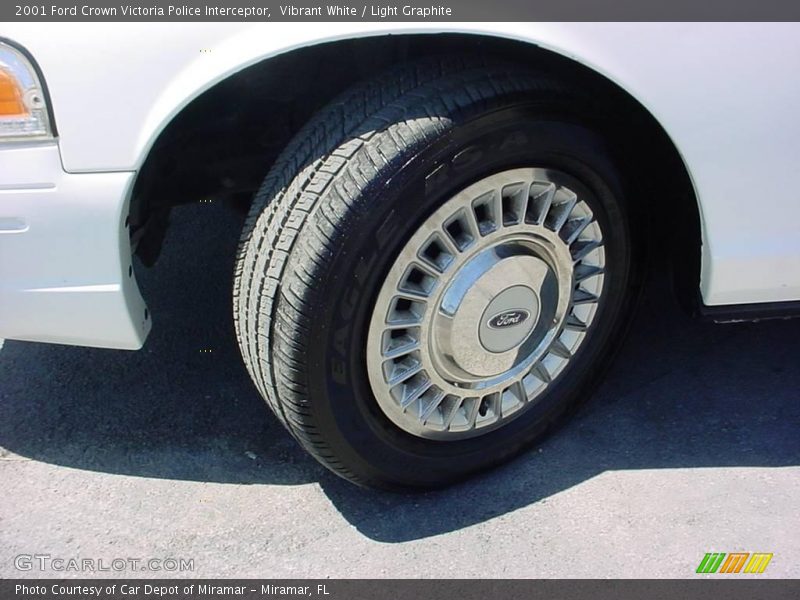 Vibrant White / Light Graphite 2001 Ford Crown Victoria Police Interceptor