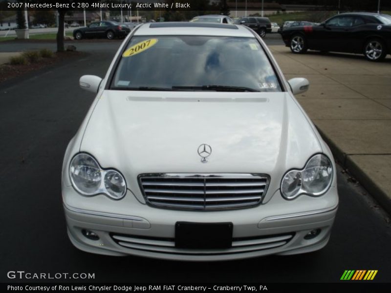 Arctic White / Black 2007 Mercedes-Benz C 280 4Matic Luxury