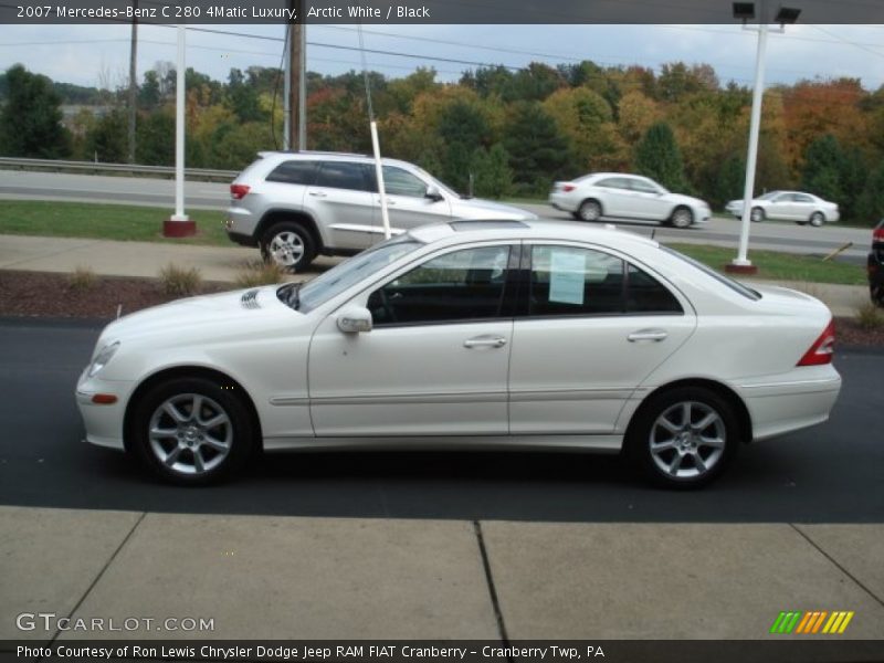 Arctic White / Black 2007 Mercedes-Benz C 280 4Matic Luxury