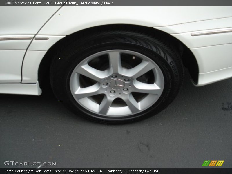 Arctic White / Black 2007 Mercedes-Benz C 280 4Matic Luxury