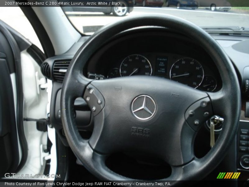 Arctic White / Black 2007 Mercedes-Benz C 280 4Matic Luxury