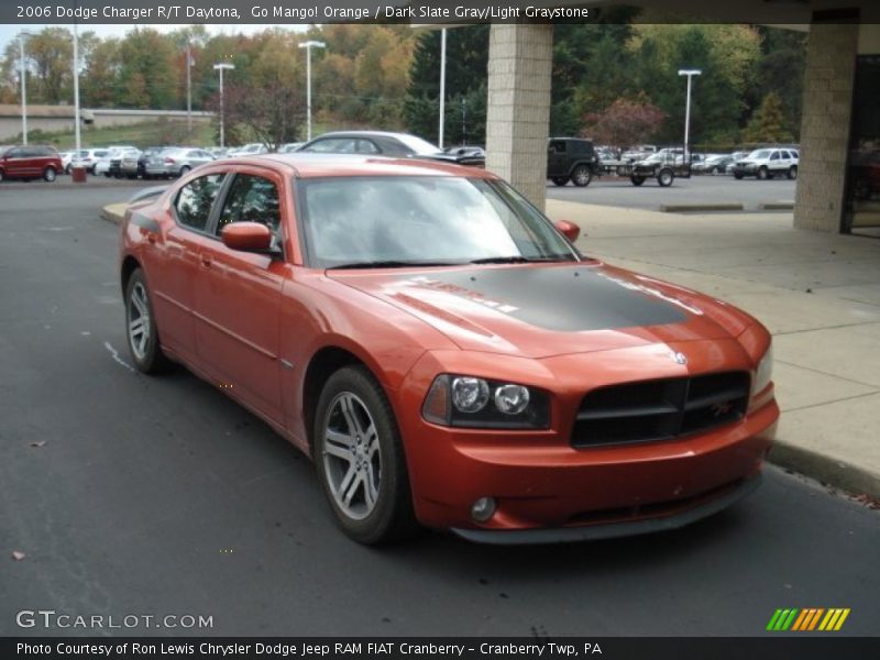 Go Mango! Orange / Dark Slate Gray/Light Graystone 2006 Dodge Charger R/T Daytona