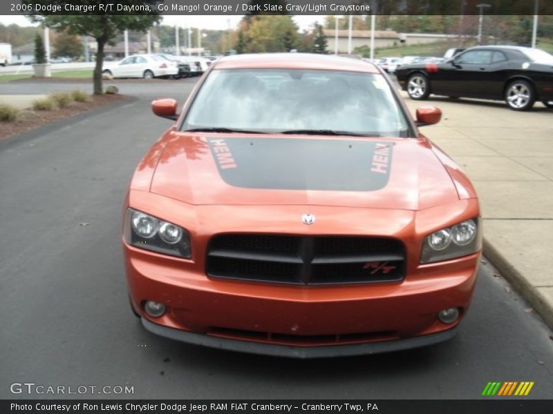 Go Mango! Orange / Dark Slate Gray/Light Graystone 2006 Dodge Charger R/T Daytona