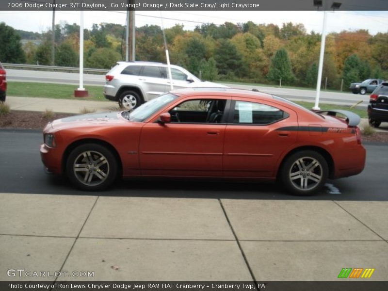 Go Mango! Orange / Dark Slate Gray/Light Graystone 2006 Dodge Charger R/T Daytona