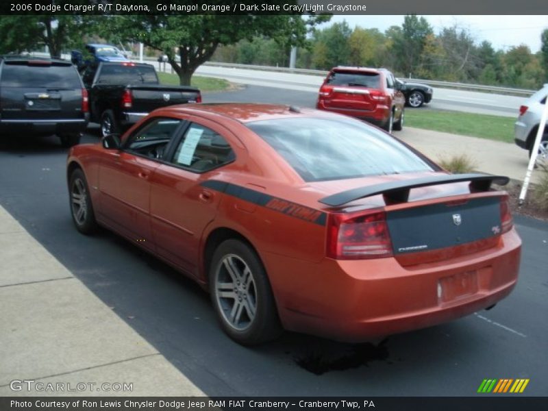 Go Mango! Orange / Dark Slate Gray/Light Graystone 2006 Dodge Charger R/T Daytona