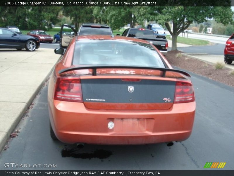 Go Mango! Orange / Dark Slate Gray/Light Graystone 2006 Dodge Charger R/T Daytona