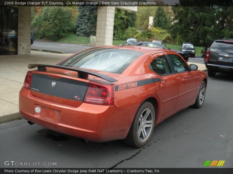Go Mango! Orange / Dark Slate Gray/Light Graystone 2006 Dodge Charger R/T Daytona