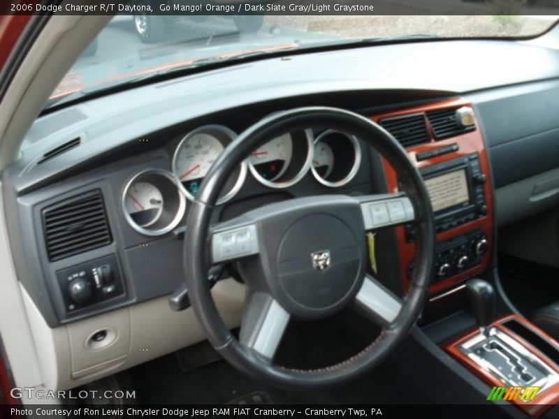 Go Mango! Orange / Dark Slate Gray/Light Graystone 2006 Dodge Charger R/T Daytona