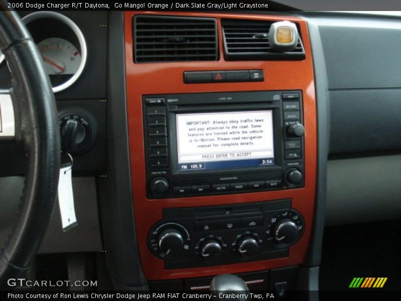 Go Mango! Orange / Dark Slate Gray/Light Graystone 2006 Dodge Charger R/T Daytona