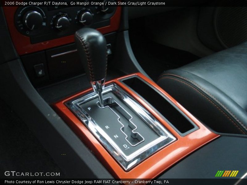 Go Mango! Orange / Dark Slate Gray/Light Graystone 2006 Dodge Charger R/T Daytona