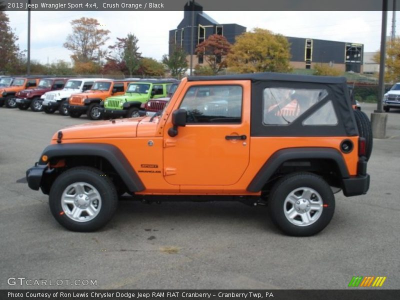 Crush Orange / Black 2013 Jeep Wrangler Sport 4x4
