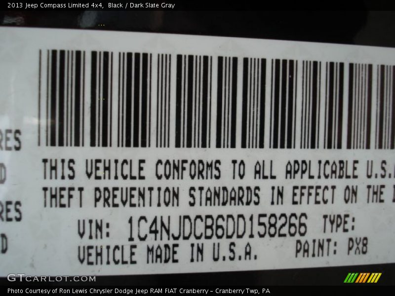 Black / Dark Slate Gray 2013 Jeep Compass Limited 4x4