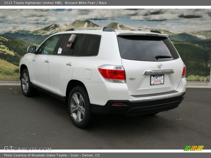 Blizzard White Pearl / Black 2013 Toyota Highlander Limited 4WD