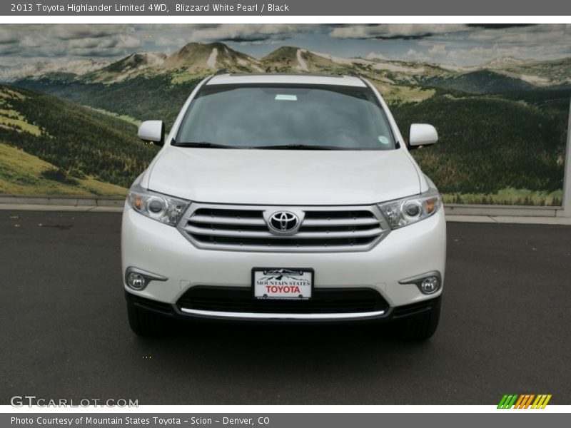 Blizzard White Pearl / Black 2013 Toyota Highlander Limited 4WD