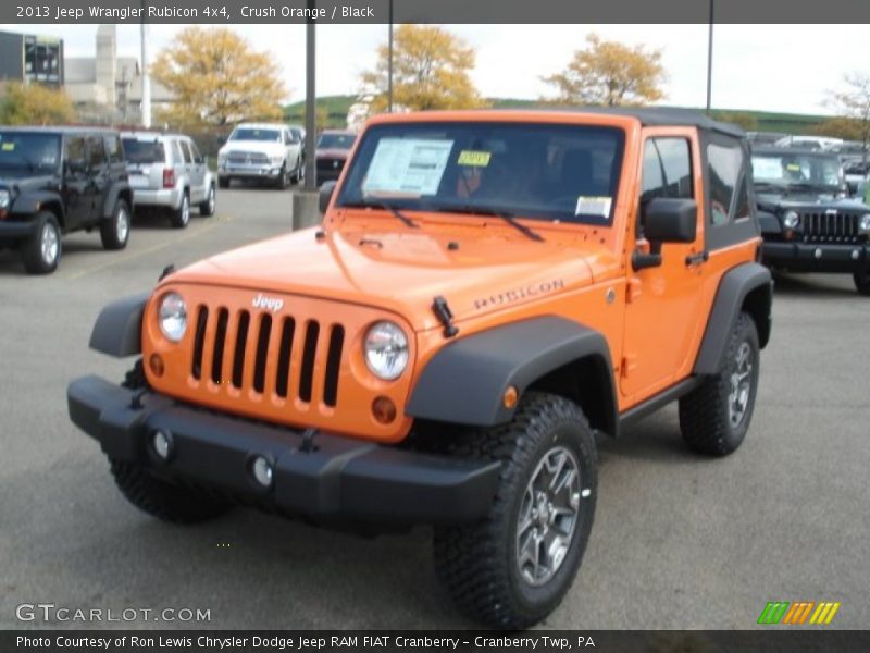 Crush Orange / Black 2013 Jeep Wrangler Rubicon 4x4