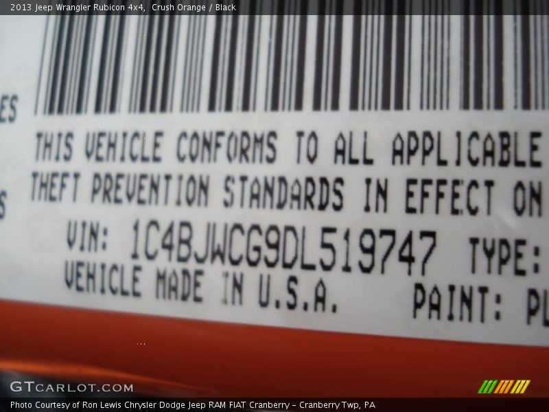 Crush Orange / Black 2013 Jeep Wrangler Rubicon 4x4